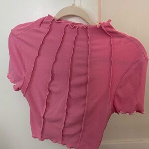 Barbie Pink Ruffled Crop Top